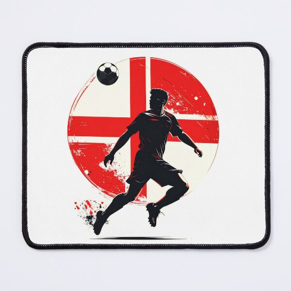Item preview, England Soccer Player Art — English Football Flag Action Fan Print designed and sold by icemanphotos.