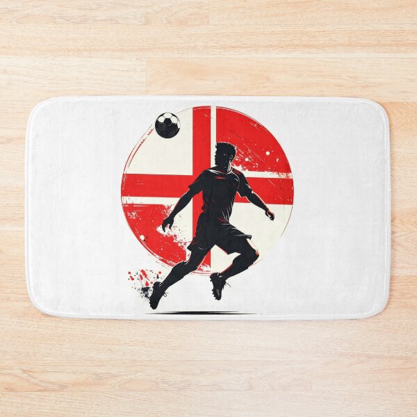Item preview, England Soccer Player Art — English Football Flag Action Fan Print designed and sold by icemanphotos.