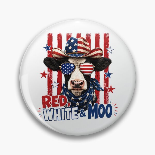 Item preview, Striped Red White And Moo Highland Cow 4th Of July Patriotic designed and sold by VGAfanatic.
