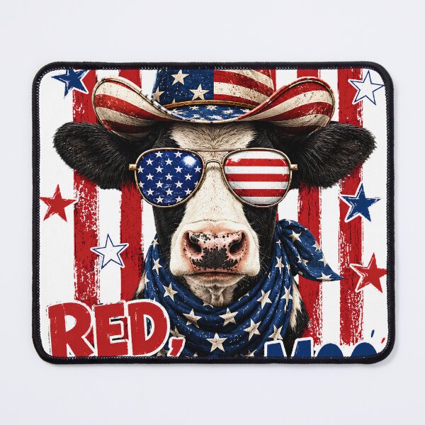 Item preview, Striped Red White And Moo Highland Cow 4th Of July Patriotic designed and sold by VGAfanatic.