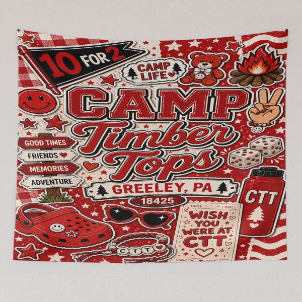 Item preview, Camp Timber Tops Collage designed and sold by Rachel's Room.