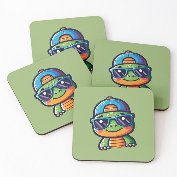 Item preview, Cute Dinosaur Face with Sunglasses and Cap designed and sold by NerdiPop.
