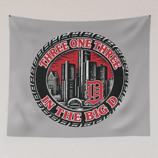Item preview, Three One Three 313 in the Big D - Detroit - Michigan - Red Wings designed and sold by krewyork.