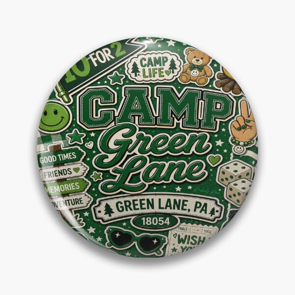 Item preview, Camp Green Lane Collage designed and sold by Rachel's Room.