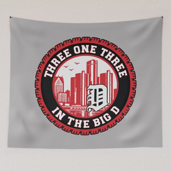 Item preview, Three One Three 313 in the Big D - Detroit - Michigan - Red Wings designed and sold by krewyork.