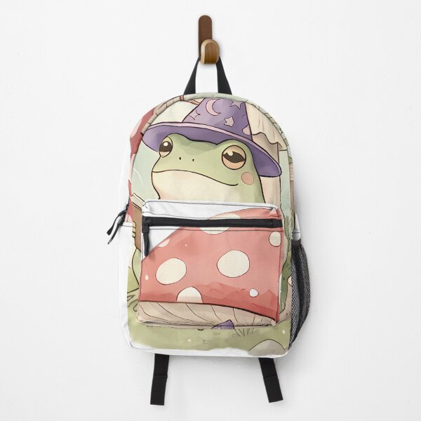 Item preview, Cute Wizard Frog Reading Under a Mushroom designed and sold by Linework Studio.