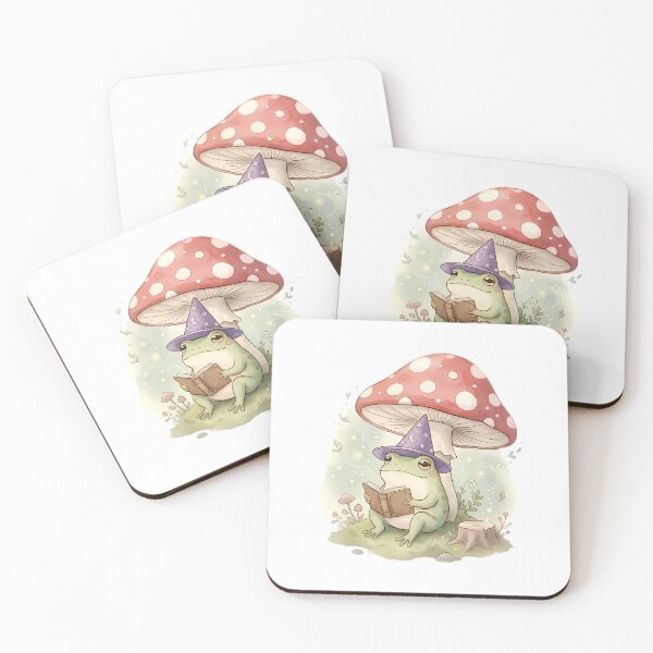 Item preview, Cute Wizard Frog Reading Under a Mushroom designed and sold by By:MarcinK.