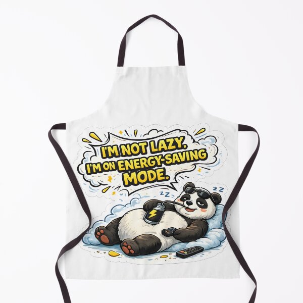 Item preview, Funny Lazy Panda Sticker – "I'm Not Lazy, I'm On Energy-Saving Mode" Cute Panda Meme Design. designed and sold by artbydozi2005.