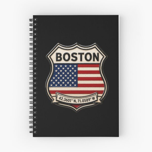 Item preview, Boston Vintage USA Flag Emblem Badge Art designed and sold by PlanetEye Designs.