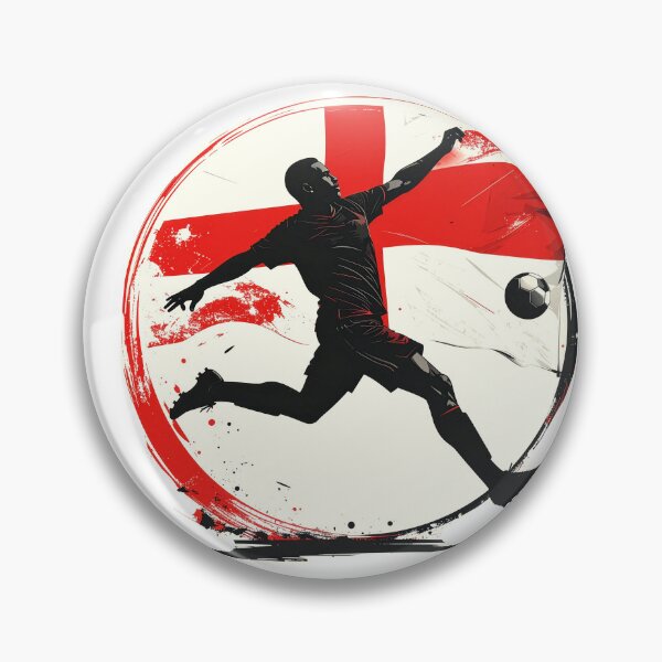 Item preview, England Soccer Player Art — English Football Flag Action Fan Print designed and sold by icemanphotos.