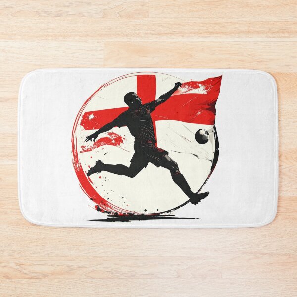 Item preview, England Soccer Player Art — English Football Flag Action Fan Print designed and sold by icemanphotos.