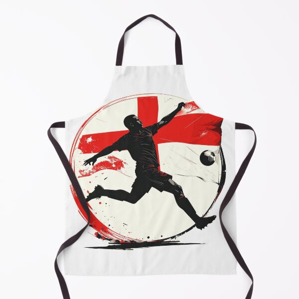 Item preview, England Soccer Player Art — English Football Flag Action Fan Print designed and sold by icemanphotos.
