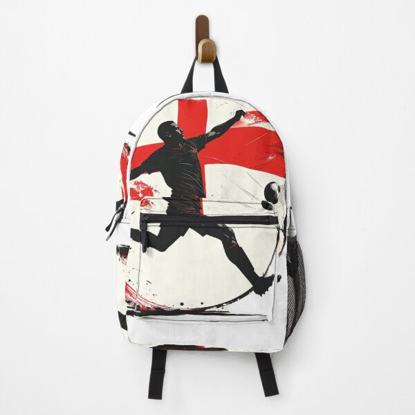 Item preview, England Soccer Player Art — English Football Flag Action Fan Print designed and sold by icemanphotos.