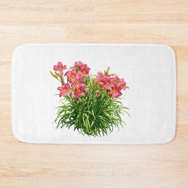 Item preview, Lush pink daylilies in bloom designed and sold by Side Quest Co..