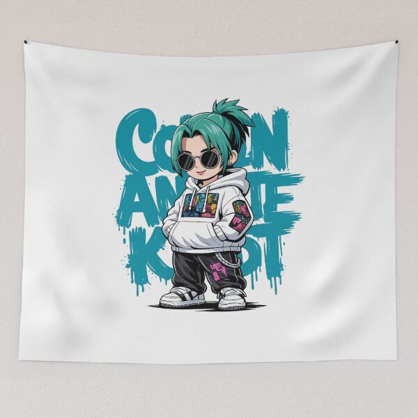 Item preview, Cool Anime Kid Streetwear Character – Urban Graffiti Style Design designed and sold by MAStrends.