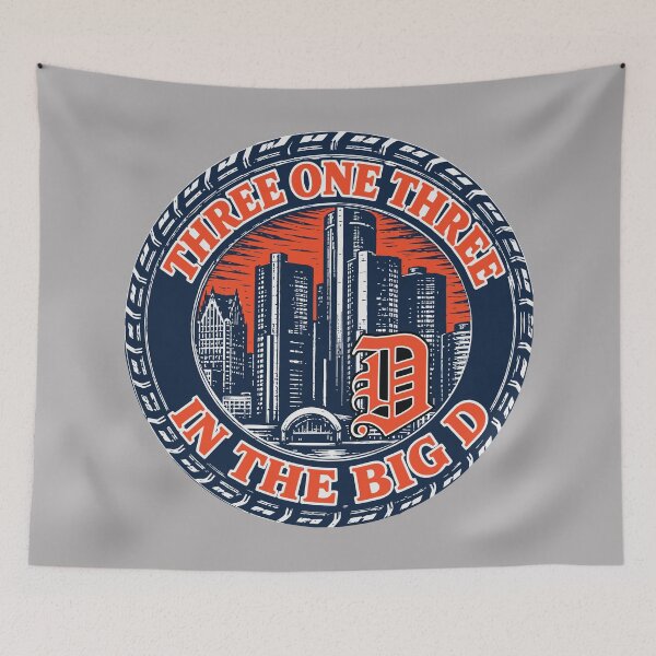 Item preview, Three One Three 313 in the Big D - Detroit - Michigan - Tigers designed and sold by krewyork.
