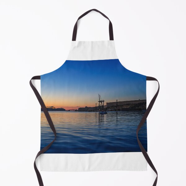 Item preview, Sunset Over Historic Harbor With Fortified Walls, Lighthouse and Calm Twilight Water designed and sold by Nmallia.