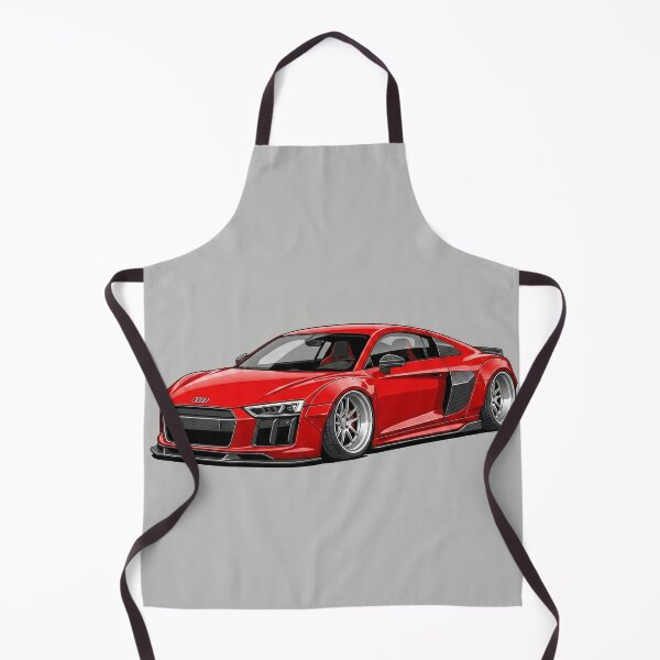 Item preview, Audi R8 V10 Red Custom Widebody Supercar JDM Stance Illustration designed and sold by Motorline44.