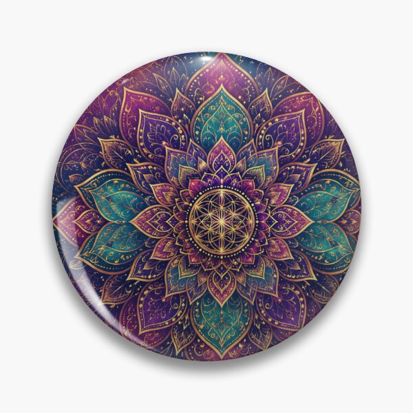 Item preview, Celestial Lotus Mandala, Sacred Geometry Art, Mystic Boho Meditation Design, Spiritual Yoga Mandala, Colorful Cosmic Pattern designed and sold by KishShop.