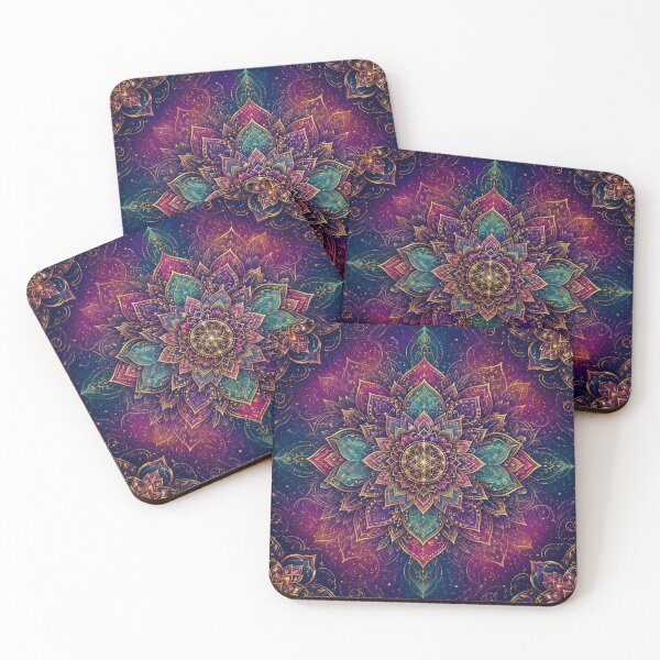 Item preview, Celestial Lotus Mandala, Sacred Geometry Art, Mystic Boho Meditation Design, Spiritual Yoga Mandala, Colorful Cosmic Pattern designed and sold by KishShop.