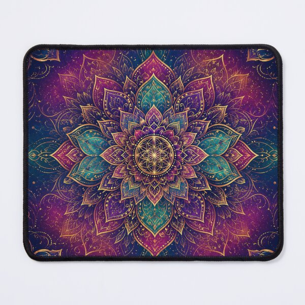 Item preview, Celestial Lotus Mandala, Sacred Geometry Art, Mystic Boho Meditation Design, Spiritual Yoga Mandala, Colorful Cosmic Pattern designed and sold by KishShop.