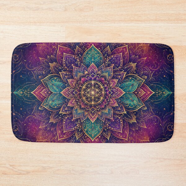Item preview, Celestial Lotus Mandala, Sacred Geometry Art, Mystic Boho Meditation Design, Spiritual Yoga Mandala, Colorful Cosmic Pattern designed and sold by KishShop.