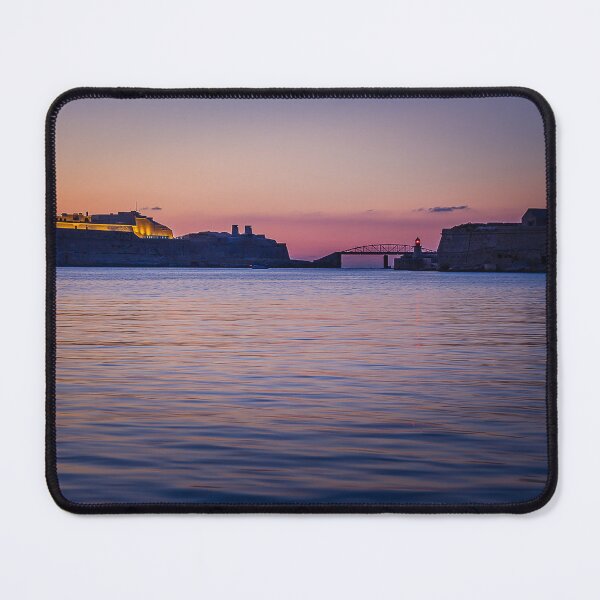 Item preview, Sunset Over Historic Harbor With Fortified Walls, Lighthouse and Calm Twilight Water designed and sold by Nmallia.