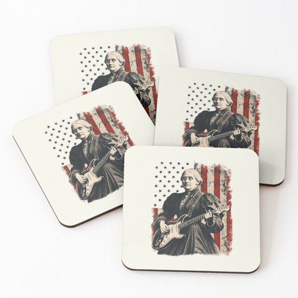 Item preview, Susan B. Anthony Playing Guitar American Flag designed and sold by SunfullyYours.