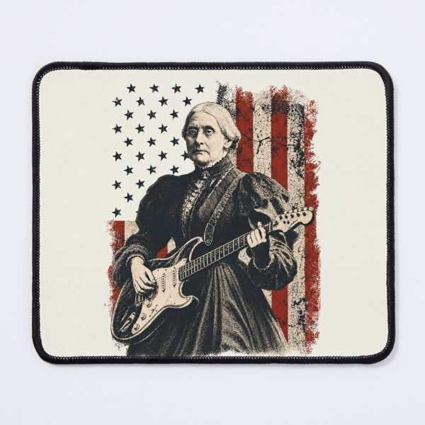 Item preview, Susan B. Anthony Playing Guitar American Flag designed and sold by SunfullyYours.