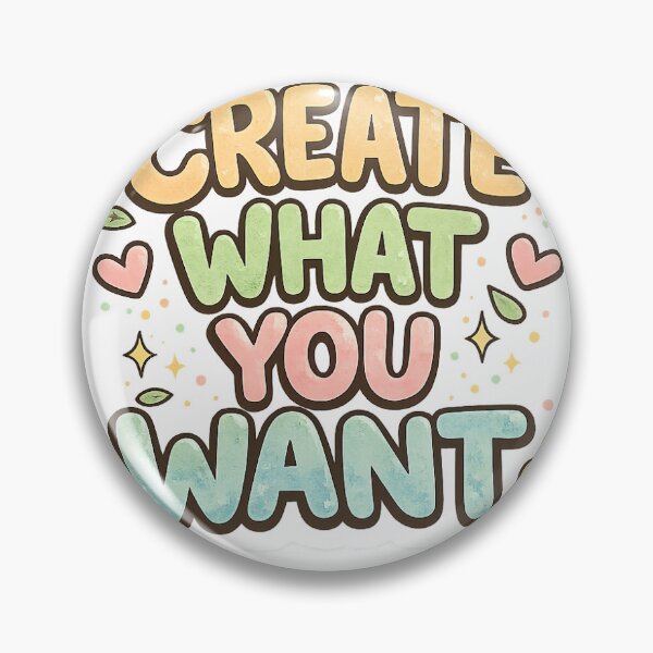Item preview, Create What You Want Sticker | Motivational Gen Z Aesthetic Quote Decal designed and sold by Cozy Art Studio.