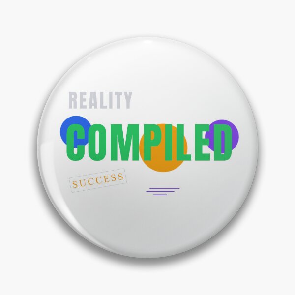Item preview, Reality Compiled – Funny Programmer Typography Design designed and sold by HeartAndArtShop.