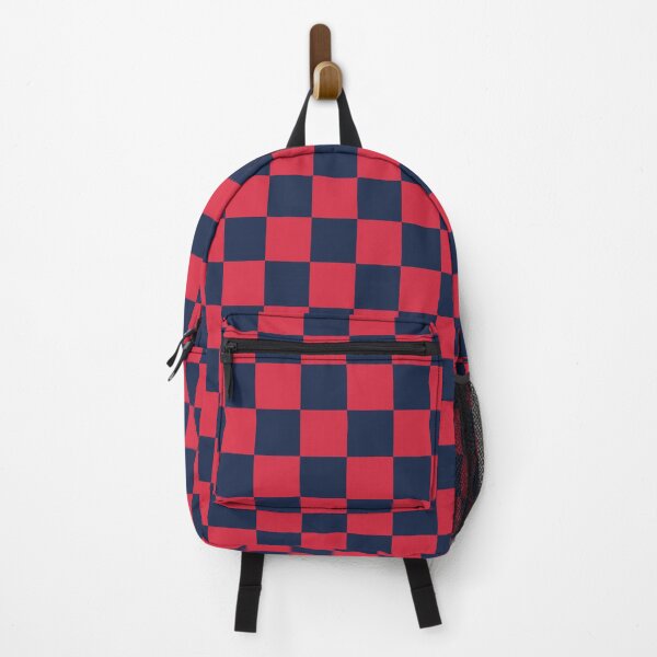 Item preview, Dark lapis lazuli & rusty red checkered designed and sold by Mint + Midnight.