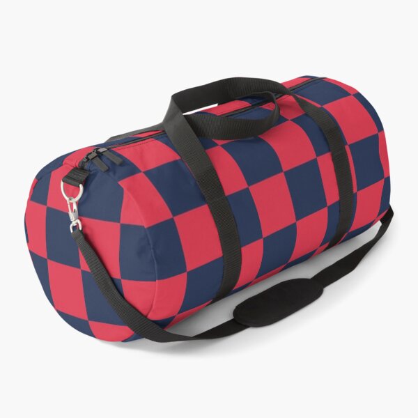 Item preview, Dark lapis lazuli & rusty red checkered designed and sold by Mint + Midnight.