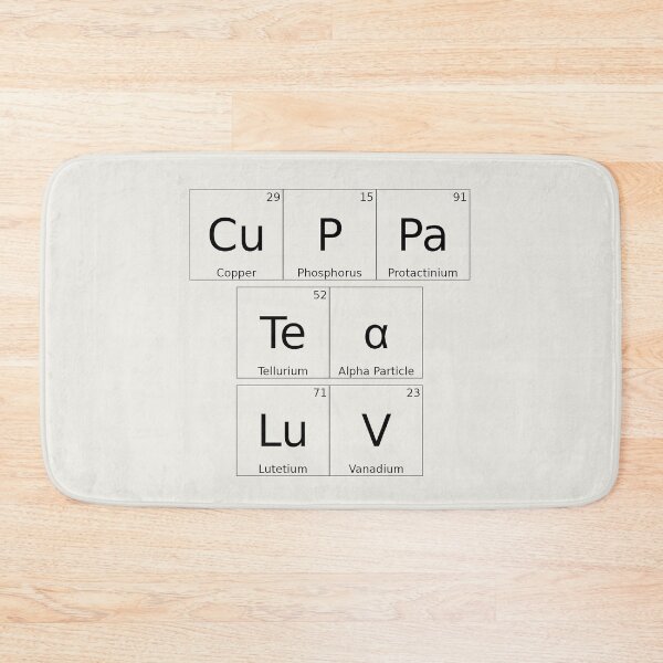 Item preview, CUPPA TEA LUV - Cloud Dancer background - hex code: f0eee9 designed and sold by WheelieGdArt.
