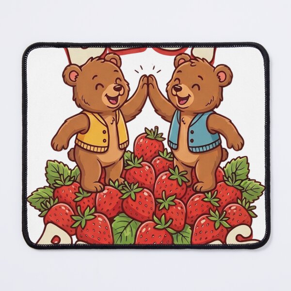 Item preview, Cute Strawberry Bear Best Friends Pun designed and sold by Tel A Pet.