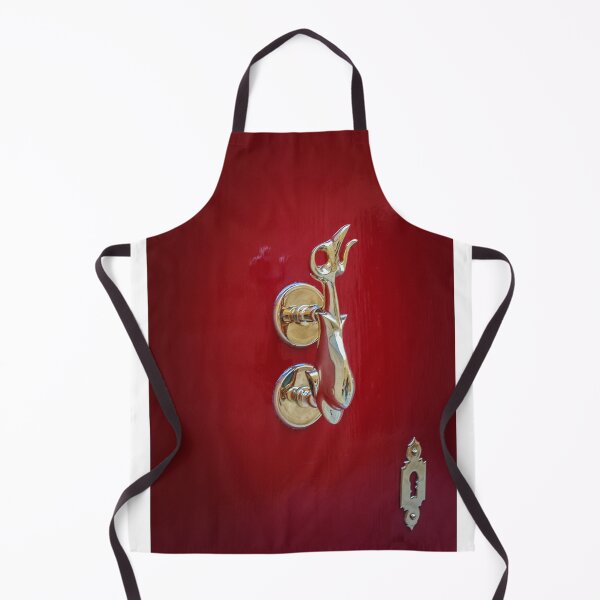 Item preview, Vintage Brass Dolphin Door Knocker And Keyhole On Glossy Red Painted Door designed and sold by Nmallia.