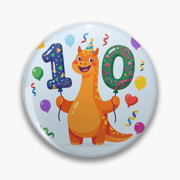 Item preview, Ten saurus orange long neck 10th birthday dino lover designed and sold by Tronstell.