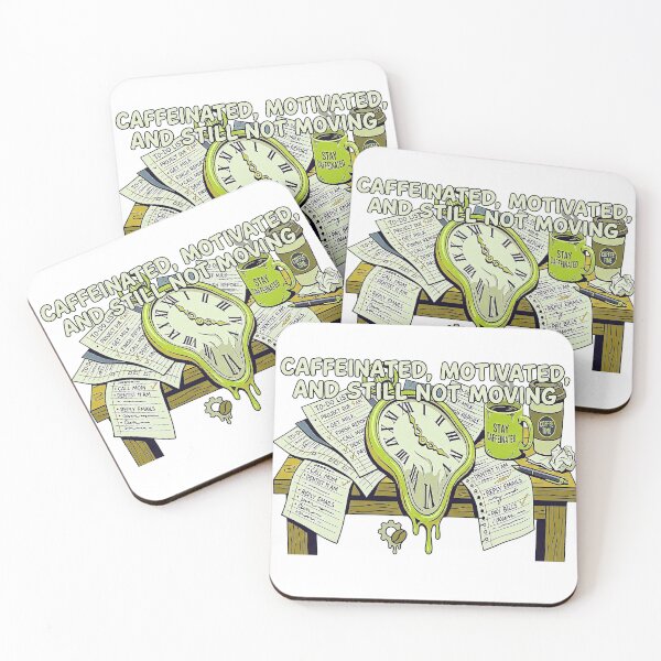 Item preview, Caffeinated, Motivated And Still Not Moving — Funny Coffee ADHD designed and sold by PapamooreArt.