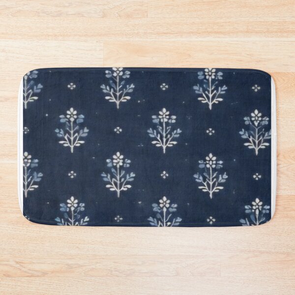 Item preview, Navy Floral Repeating Motif designed and sold by CyndiEpps.