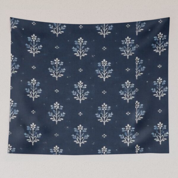 Item preview, Navy Floral Repeating Motif designed and sold by CyndiEpps.