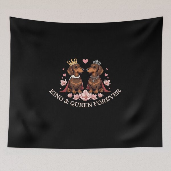 Item preview, King & Queen Forever Dachshund Royal Couple Gifts designed and sold by Domel9674.
