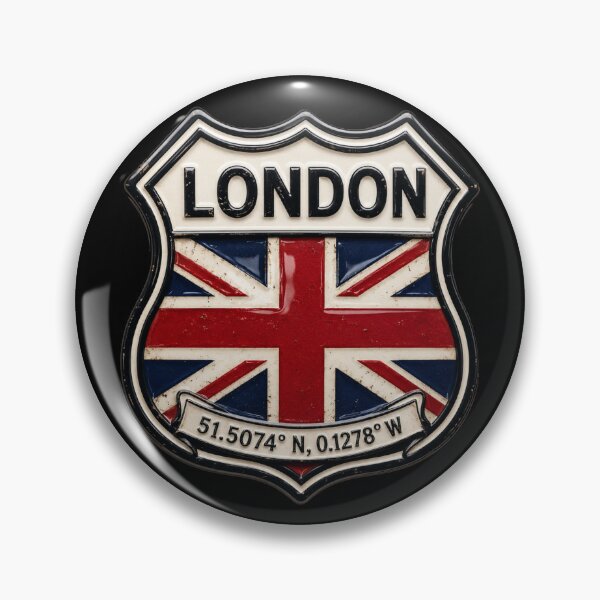Item preview, London Vintage Flag Emblem Coordinates Art designed and sold by PlanetEye Designs.
