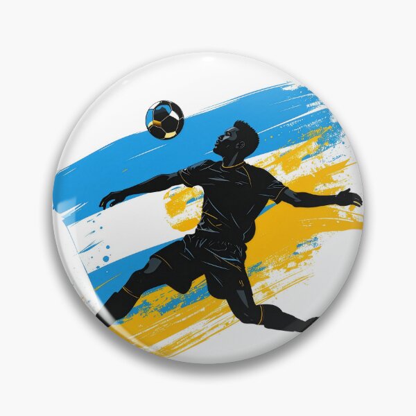 Item preview, Argentina Soccer Player Art — Argentine Football Flag Action Fan Print designed and sold by icemanphotos.