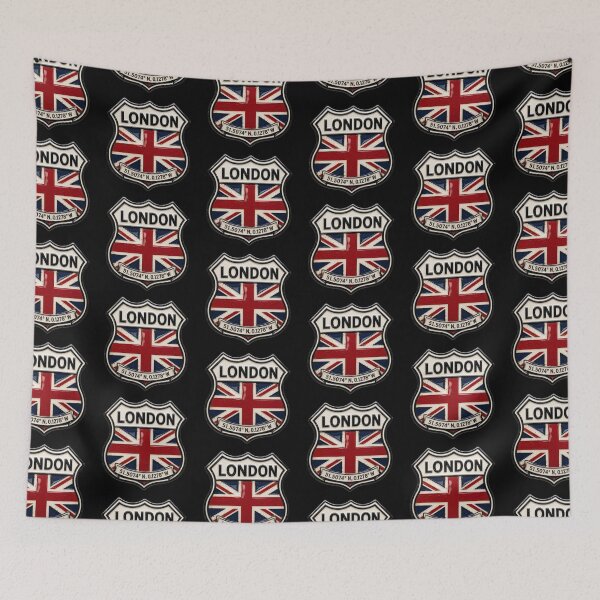 Item preview, London Vintage Flag Emblem Coordinates Art designed and sold by PlanetEye Designs.