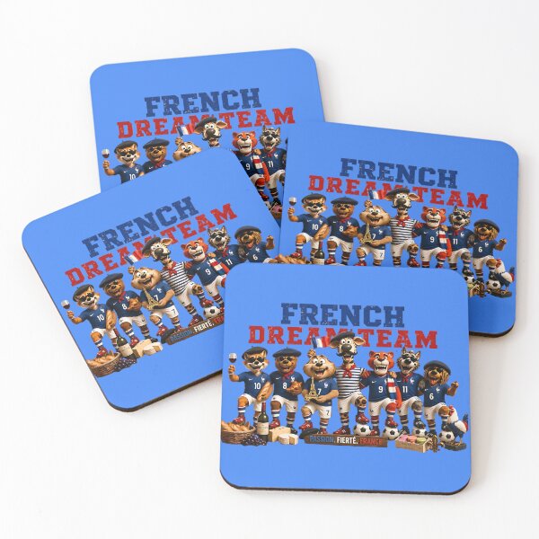 Item preview, French Dream Team Soccer Fans – Funny France World Cup Supporter Mascots designed and sold by WabiSabiSjak.