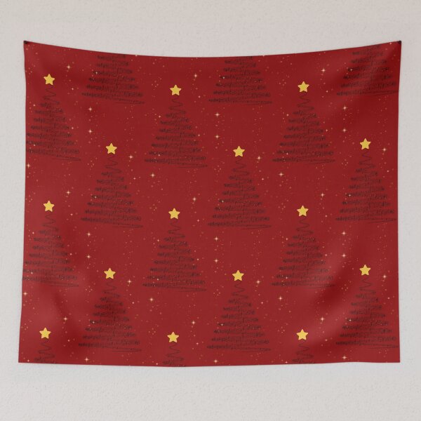 Item preview, Musical Christmas Tree (on deep red) designed and sold by Boy and Belugee.