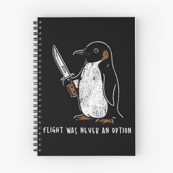 Item preview, Flight Was Never An Option Funny Sarcastic Penguin Knife Meme designed and sold by Ali-printshop.