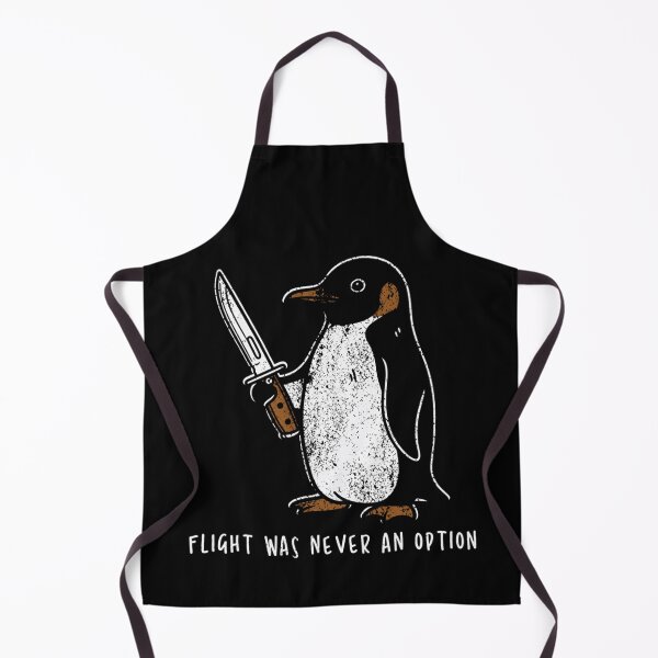 Item preview, Flight Was Never An Option Funny Sarcastic Penguin Knife Meme designed and sold by Ali-printshop.