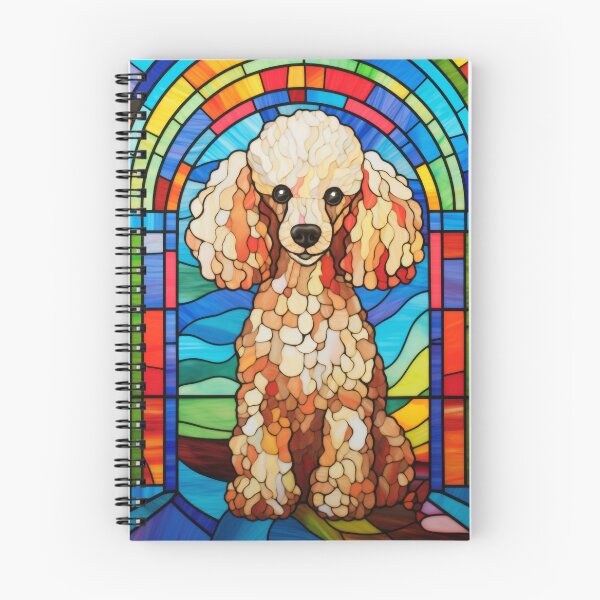 Item preview, Stained Glass Cream Poodle Rainbow Mosaic Pet Decor designed and sold by pinkal.