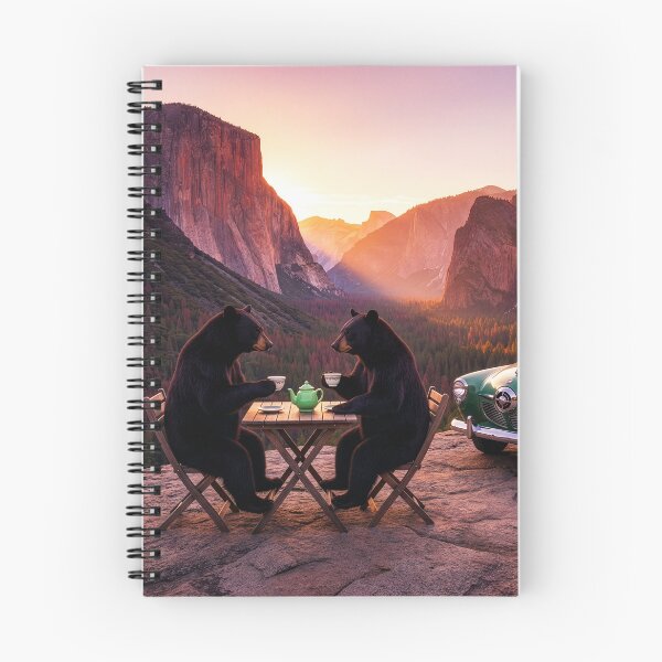 Item preview, Black Bears Stop for Tea on a Road Trip  designed and sold by Tridentulus.